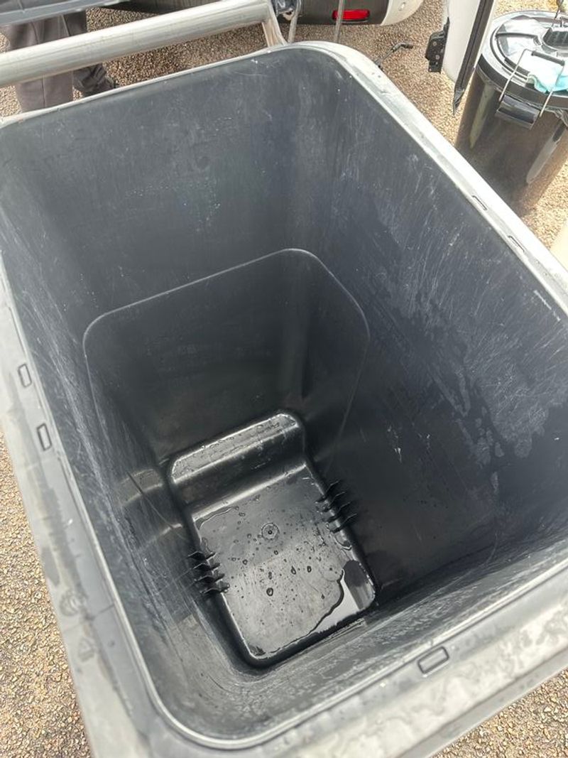 Bin after cleaning