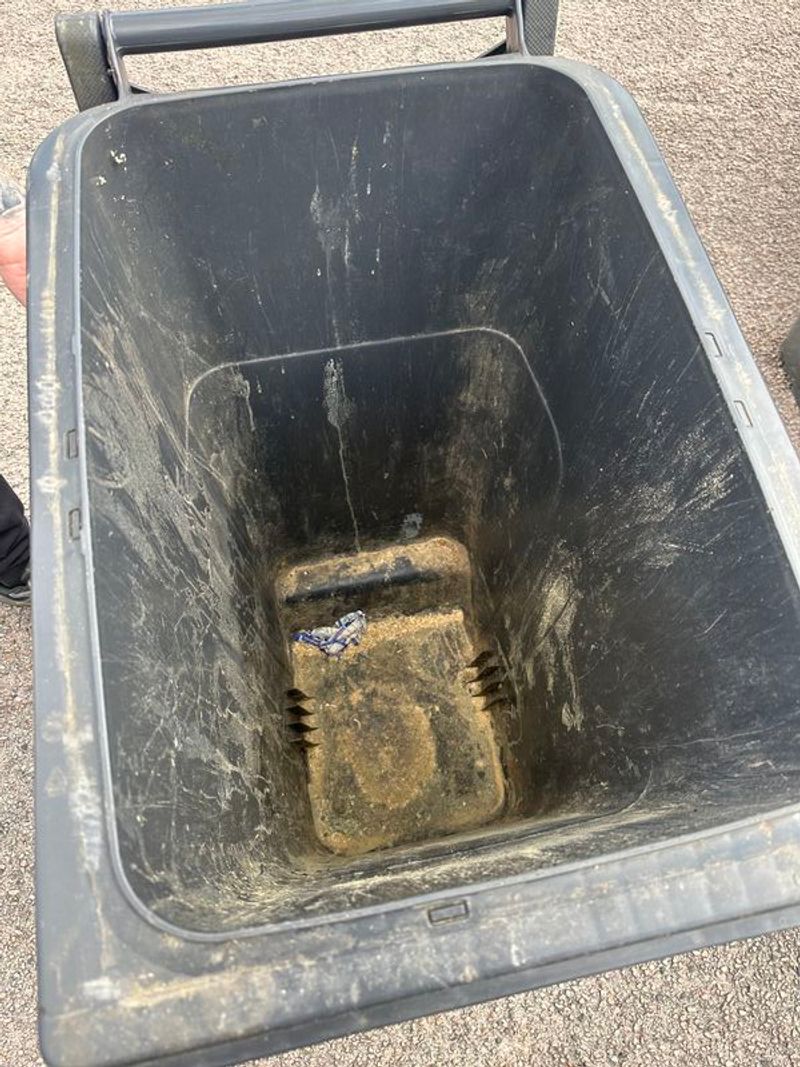 Bin before cleaning